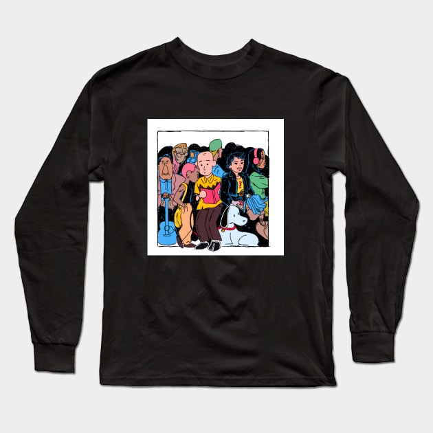 Subway Scene Long Sleeve T-Shirt by raulfigtree